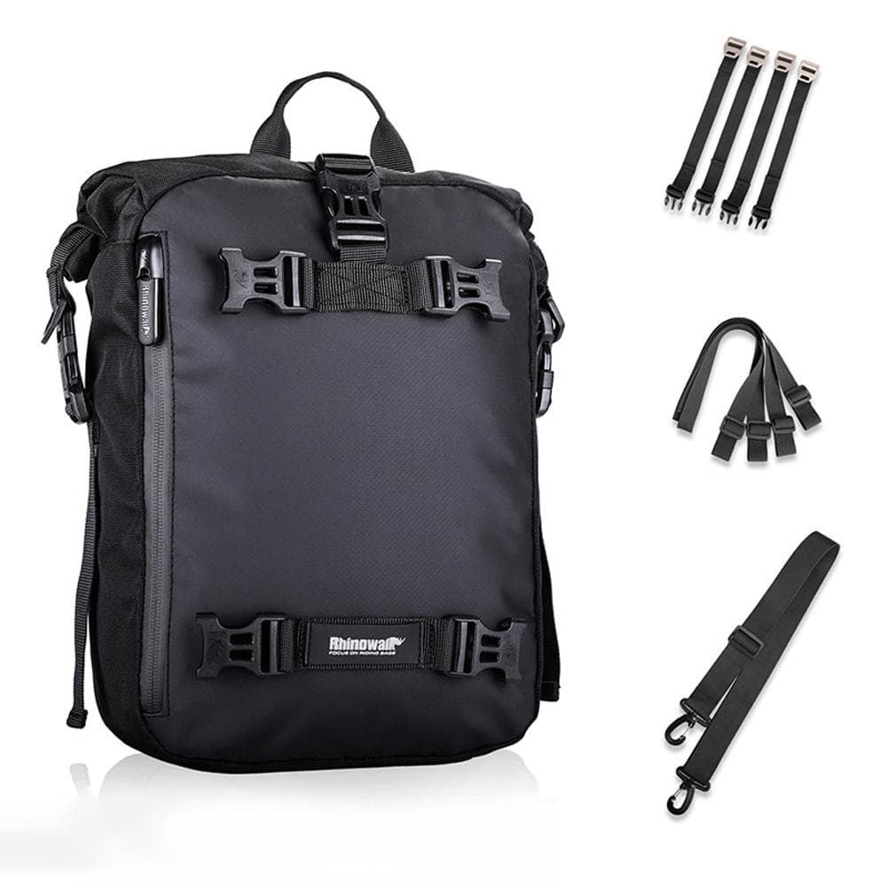 Large Capacity Motorcycle Bag Waterproof Luggage Pack Multi-Function Motorbike Saddle Rack Trunk Luggage Bags 10L black