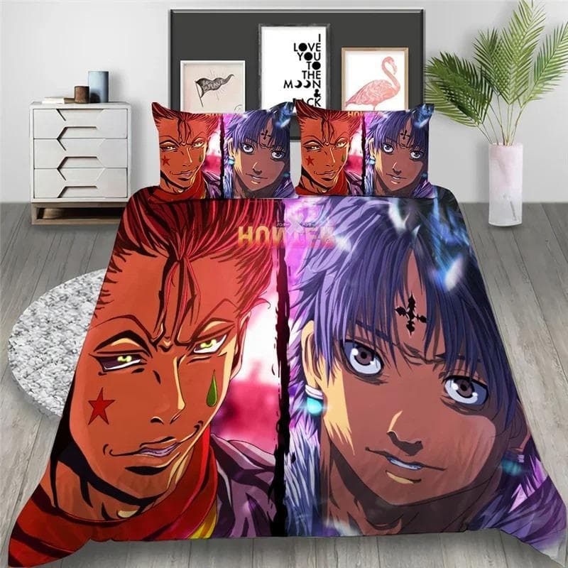 Anime HUNTER HUNTER  Bedding Set Duvet Cover Bedroom Comforter Covers Single Twin King Size Quilt Cover Home Textile 70x133cm 2pcs