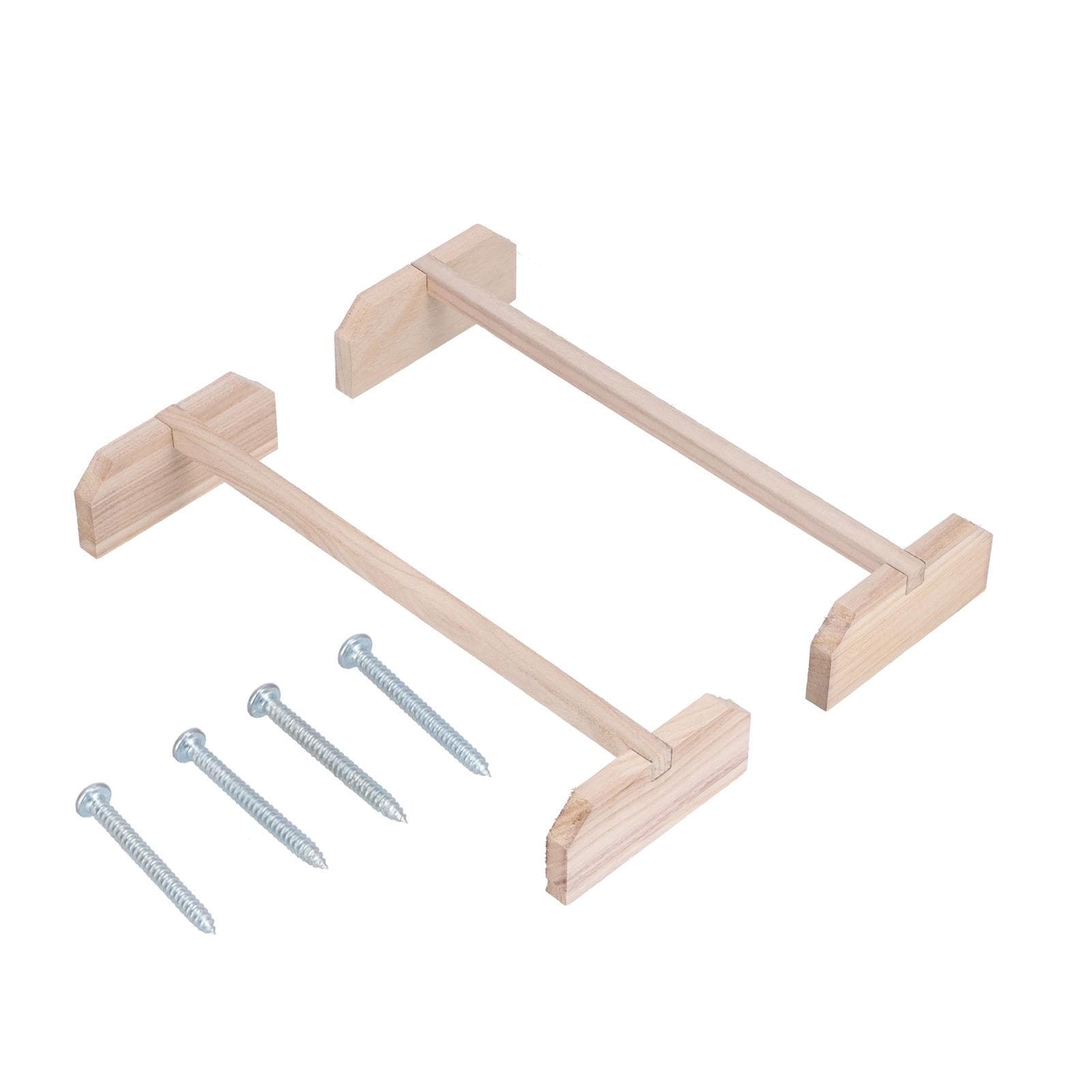 2 Set Chicken Wooden Perches Large Wooden Bird Stand Training Hens Roosting Bar for Rooster Parrots