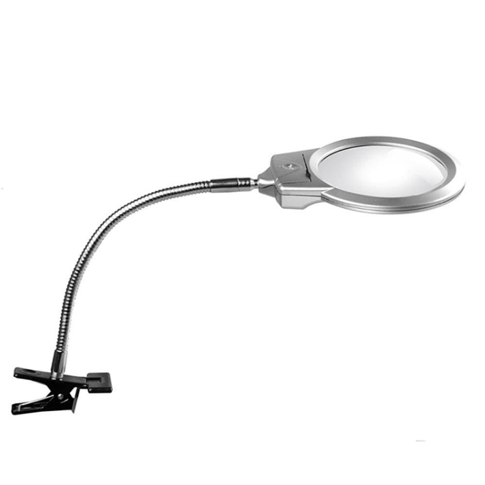 Lupe Schreibtischlampe Helle LED beleuchtete Schwanenhalslupe mit Klemme multicolour