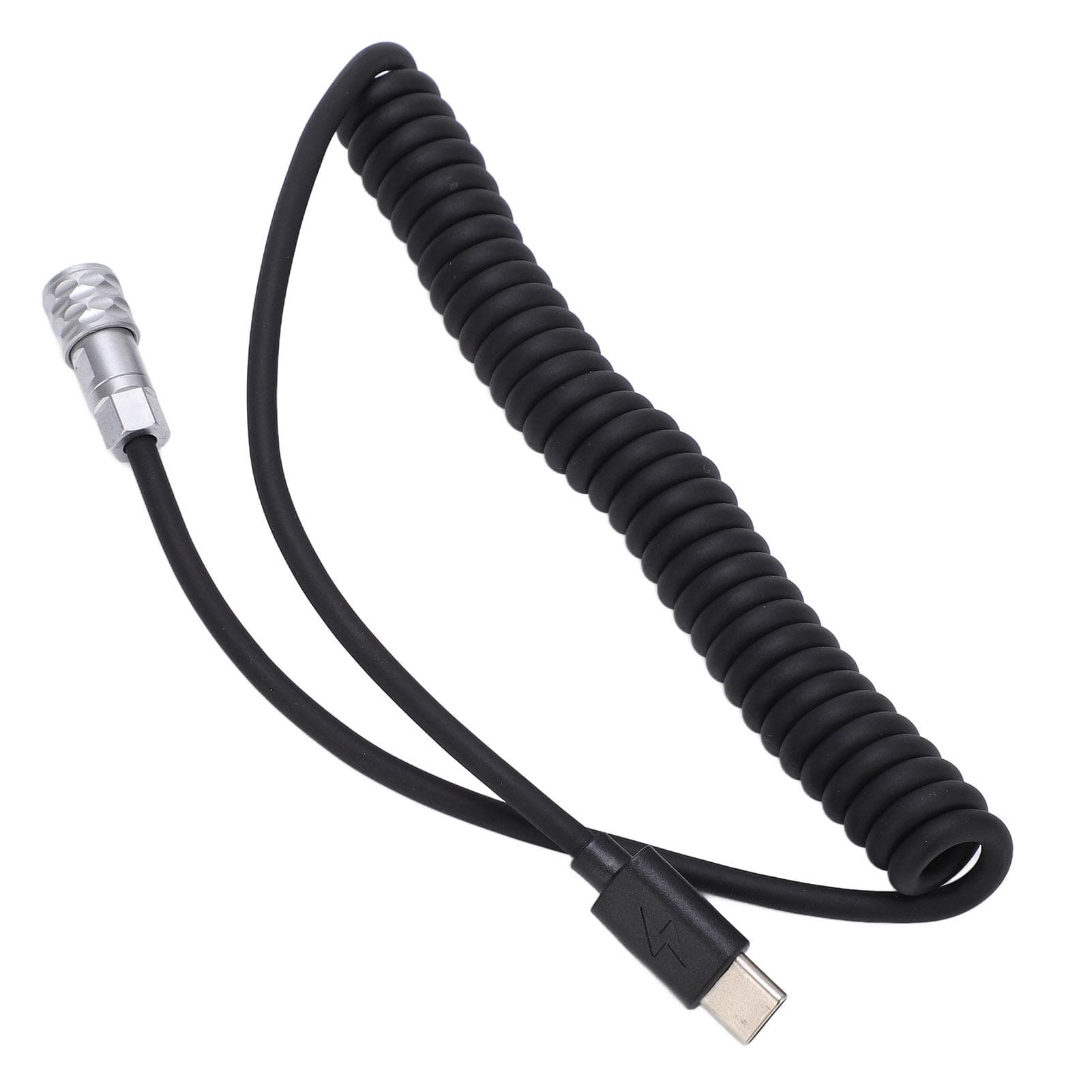 Type C to 2 Pin PD Trigger Power Supply Coiled Cable for BMPCC Blackmagic Pocket Cinema Camera 4K 6K