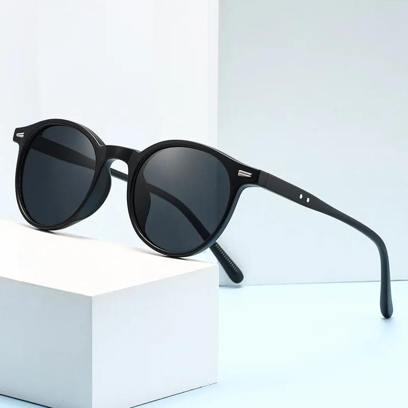 Unisex Small Round Sunglasses Retro Fashion UV400 Protection Shades for Outdoor Driving Street Photography as picture