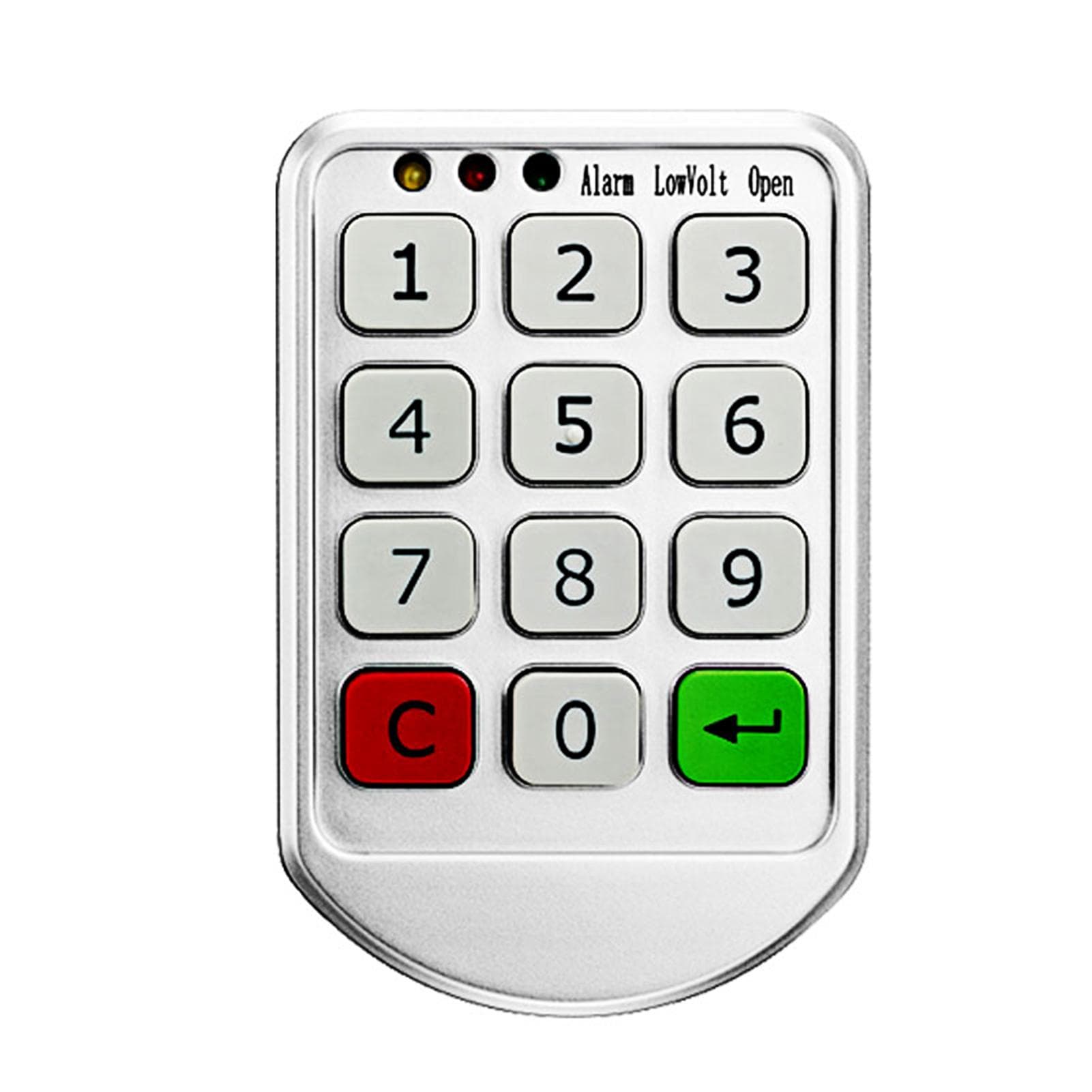 Electronic Cabinet Lock Keypad Lock Independent & Open Dual Working Modes 3 Color Indicator silver