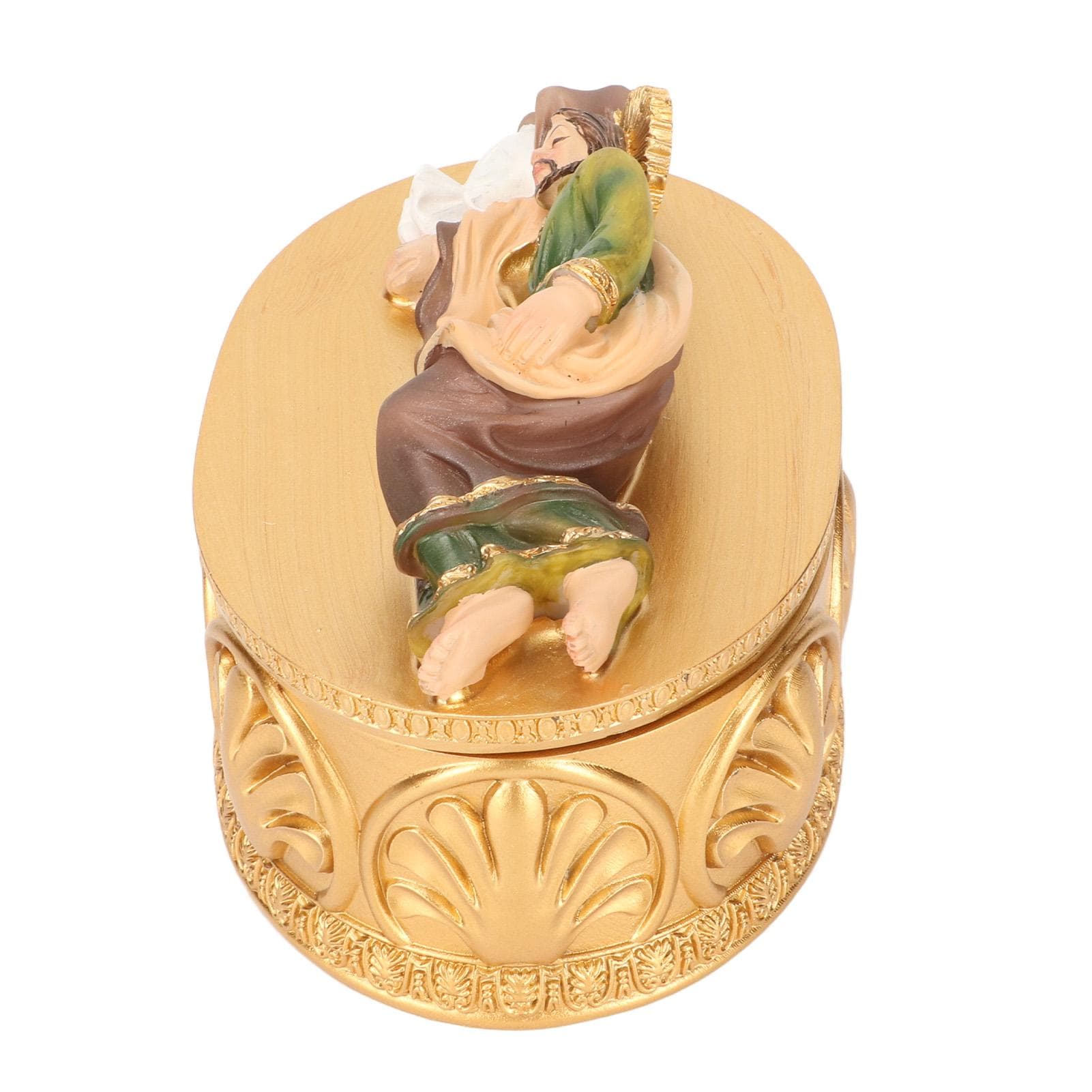 Saint Joseph Jewelry Box Resin Exquisite Workmanship Sleeping Saint Joseph Catholic Gift Decorative