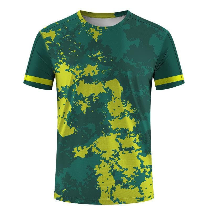 New Summer Men's Sports Top 3D Digital Printed Loose Short Sleeve Round Neck T-shirt L