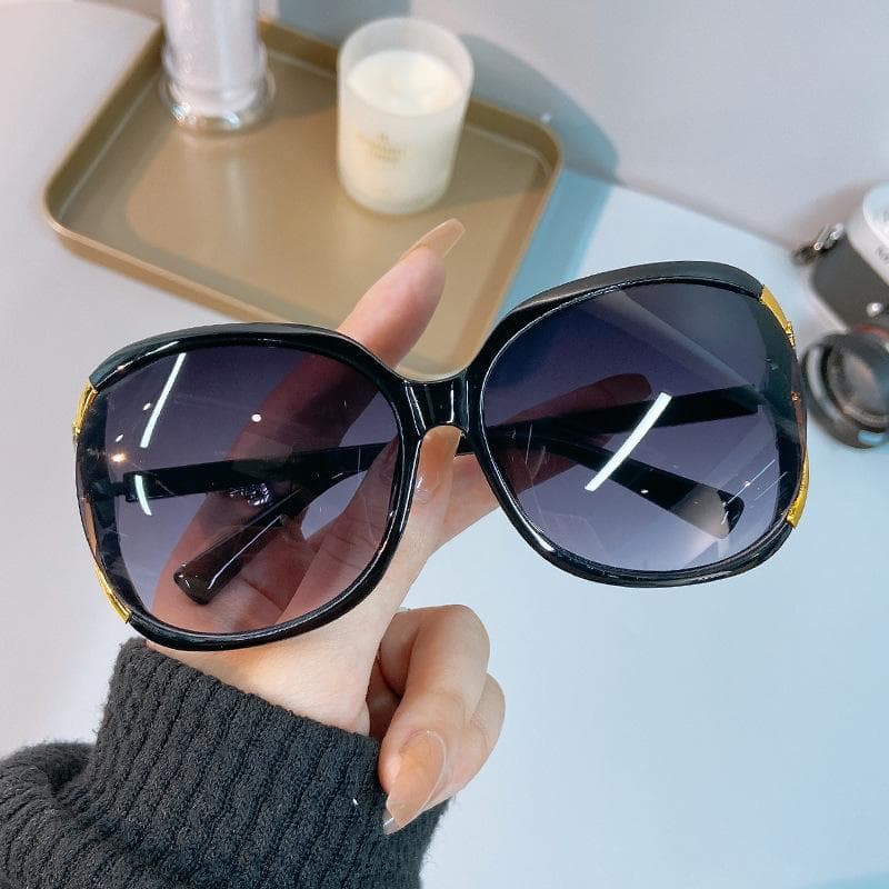 Fashion Oversized Square Sunglasses Women Men UV400 Luxury Brand Vintage Green Eyewear Sexy Female Unisex As shown in the figu