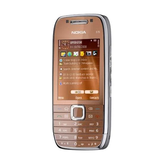 Refurbished Nokia E75 Mobile Phone 3G Support Russian& Arabic Keyboard Cellphone With 1 SIM Simple Set gold