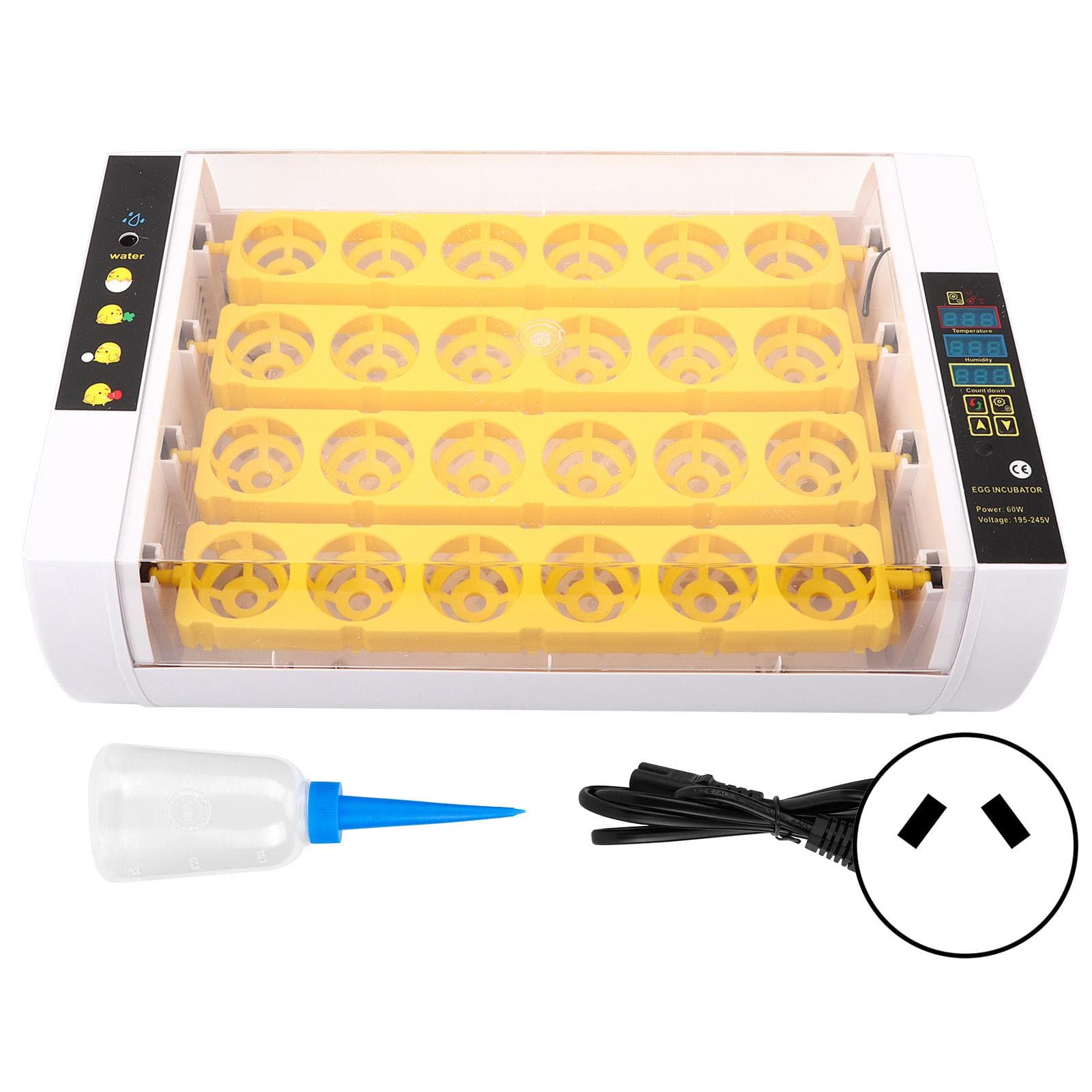60W Incubator Intelligent FullAutomatic Eggs Hatcher 24 Eggs Hatching Machine for Chicken