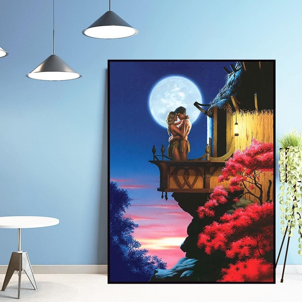 Diamond Painting Full Round Portrait Couple Diamond Embroidery Picture Rhinestone Diamond Home Decor 20X30CM