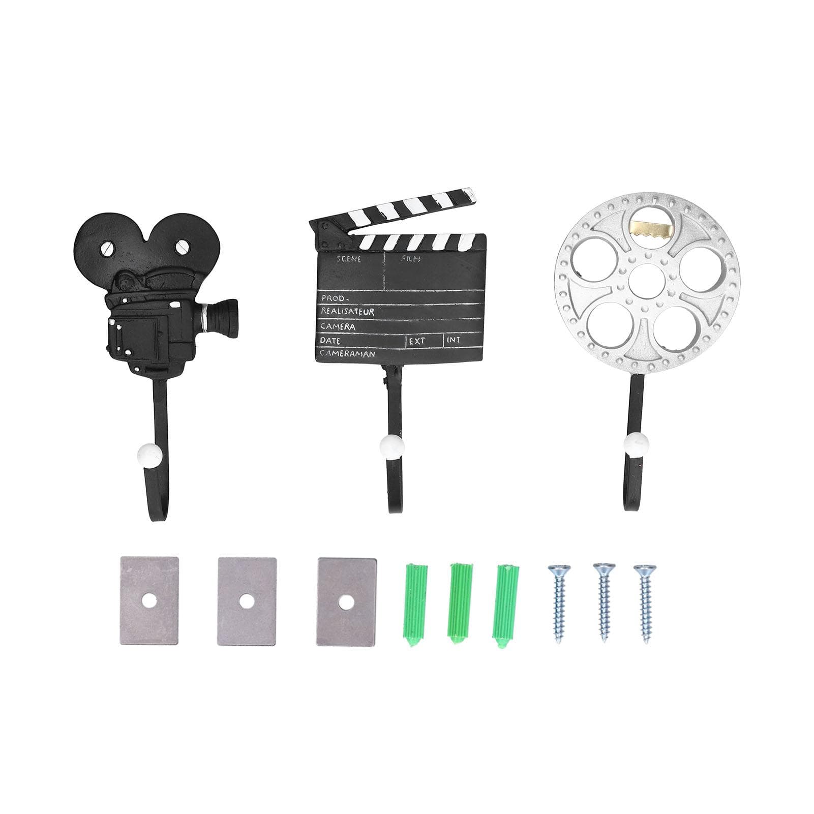3Pcs/Set Movie Style Hook Innovative Resin Decoration Retro Coffee Home Television Decor