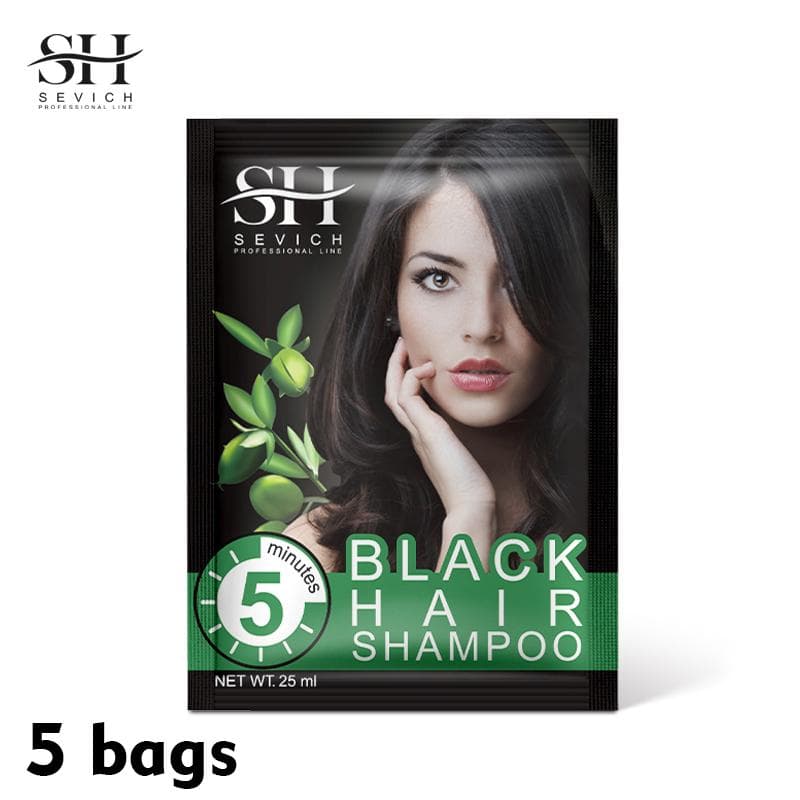 Sevich 100% Natural Black Hair Shampoo Gray white Hair Darkening Shinny 5bags/10bags