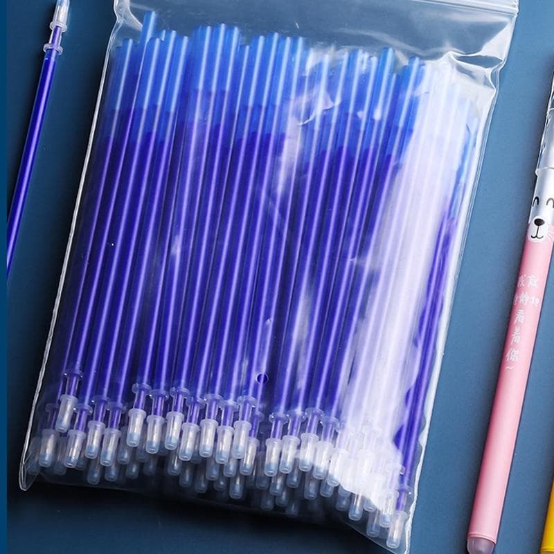 Erasable Gel Pen 0.5mm Erasable Pen Refill Rod Blue Black Ink Washable Handle For School Stationery Office Writing 5PCS blue