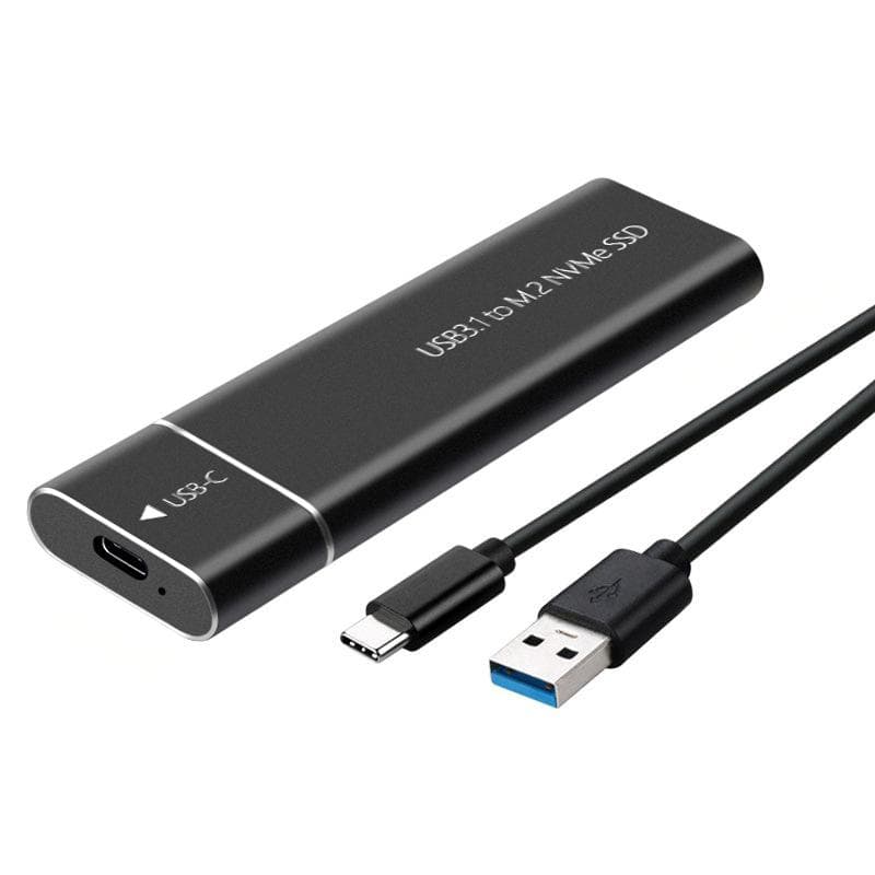 M.2 NVME SSD Hard Disk Case Type-C 3.1 Aluminum Alloy Mobile Hard Disk Box External Hard Drive Case 10Gbps Adapter M Key HD Storage Box for Laptop PC
