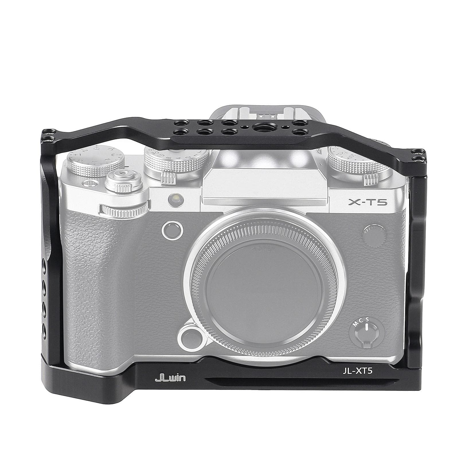 JLwin Protective Camera Cage Aluminum Alloy with Cold Shoe Mount Magnetic Wrench Slot Numerous black