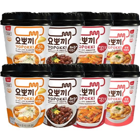 [Korean famous food] Yopokki Tteokbokki (6 Types), Rabokki (1 Types) (25 Options) #Yopokki Set 8cup