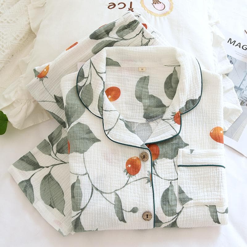 Spring and Autumn New Ladies Pajamas 100% Cotton Long-sleeved Home Wear Comfortable Plus Size Summer Thin Sleepwear Women XL white