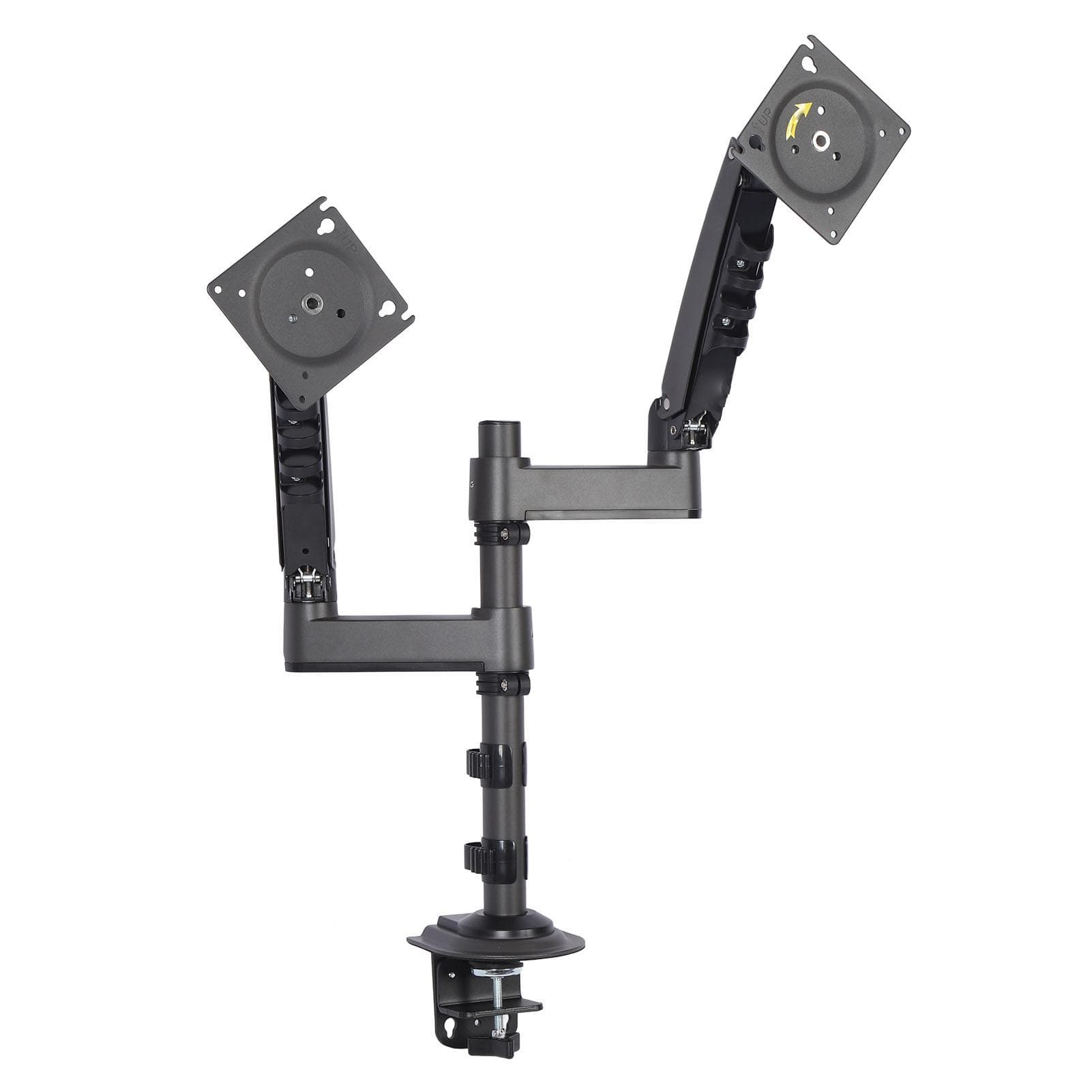 Dual Display Stand for 17 to 27 Inch Double Screen Aluminum Steel Adjustable Double Computer