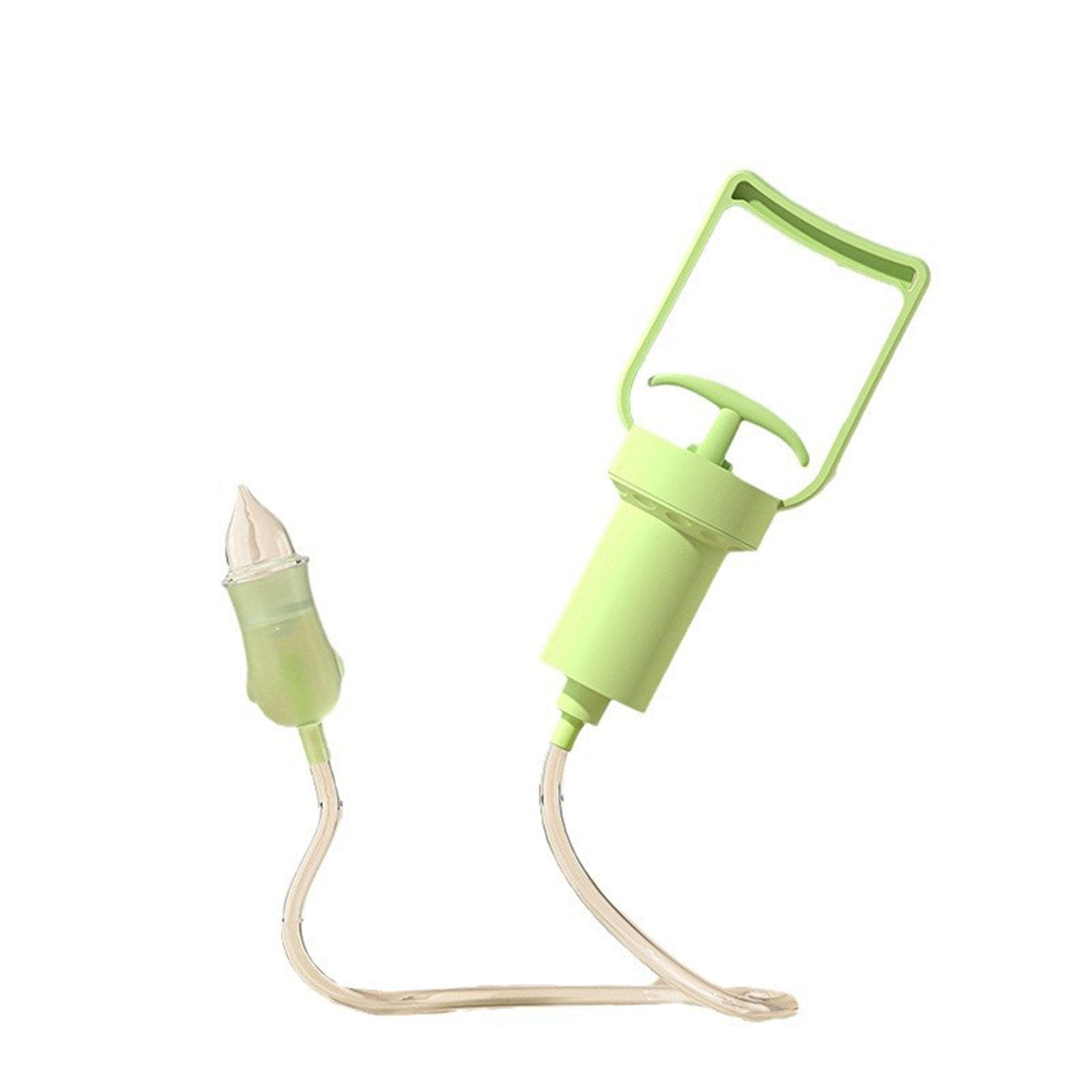 Baby Nasal Aspirator Handheld Nose Cleaner Safe and Comfortable Nose Cleaning Device for Clearing Blocked Nose green