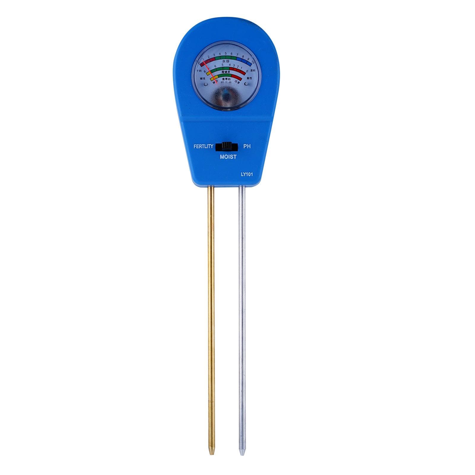 3-in-1 Soil Test PH Moisture Meter Fertility Tester Garden Plant Flowers Soil Monitor Tool blue