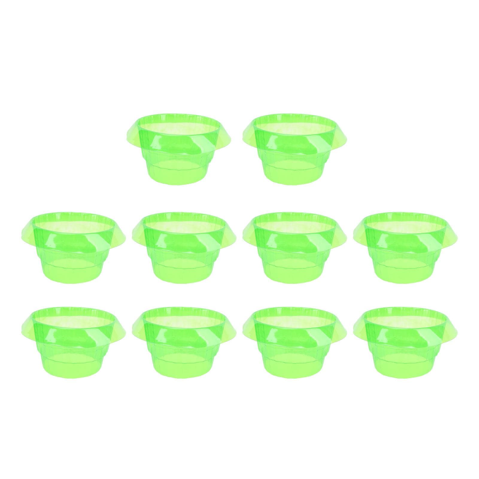 10Pcs Slug Collars PP Green Transparent Slug Snail Protective Collar Garden Cloches for Household