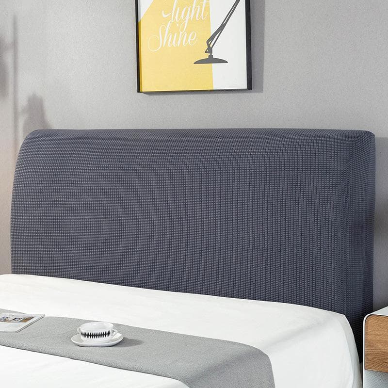 Headboard Cover Bed Head Covers Thicken Elastic Bed Cover Back Protection Dust Cover For Home Hotel Bed Room Width 150cm dark grey