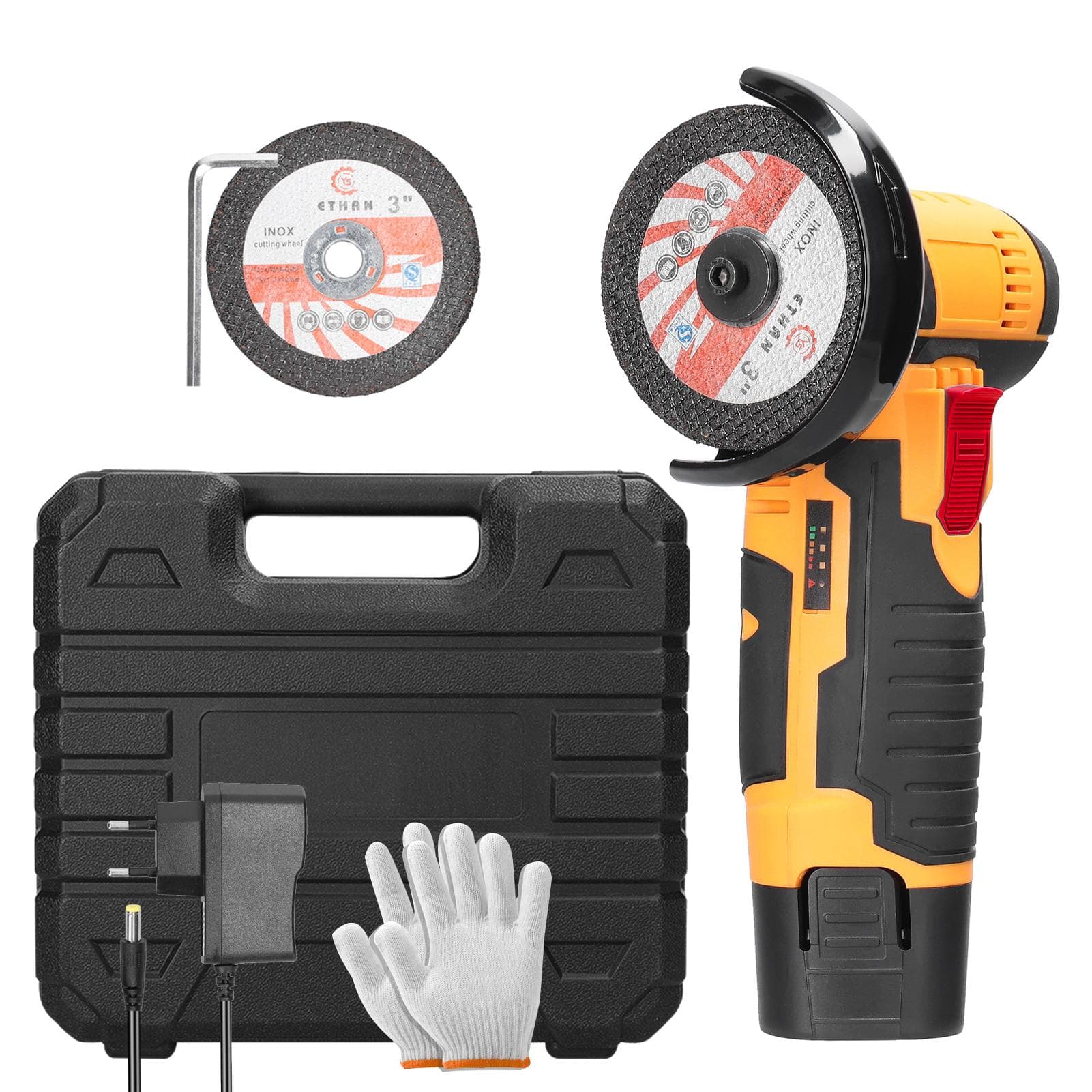 19500rpm Electric Grinding Machine Handheld Multifunctional Mini Grinder for Cutting Polishing 1pcs battery EU Plug multicolour