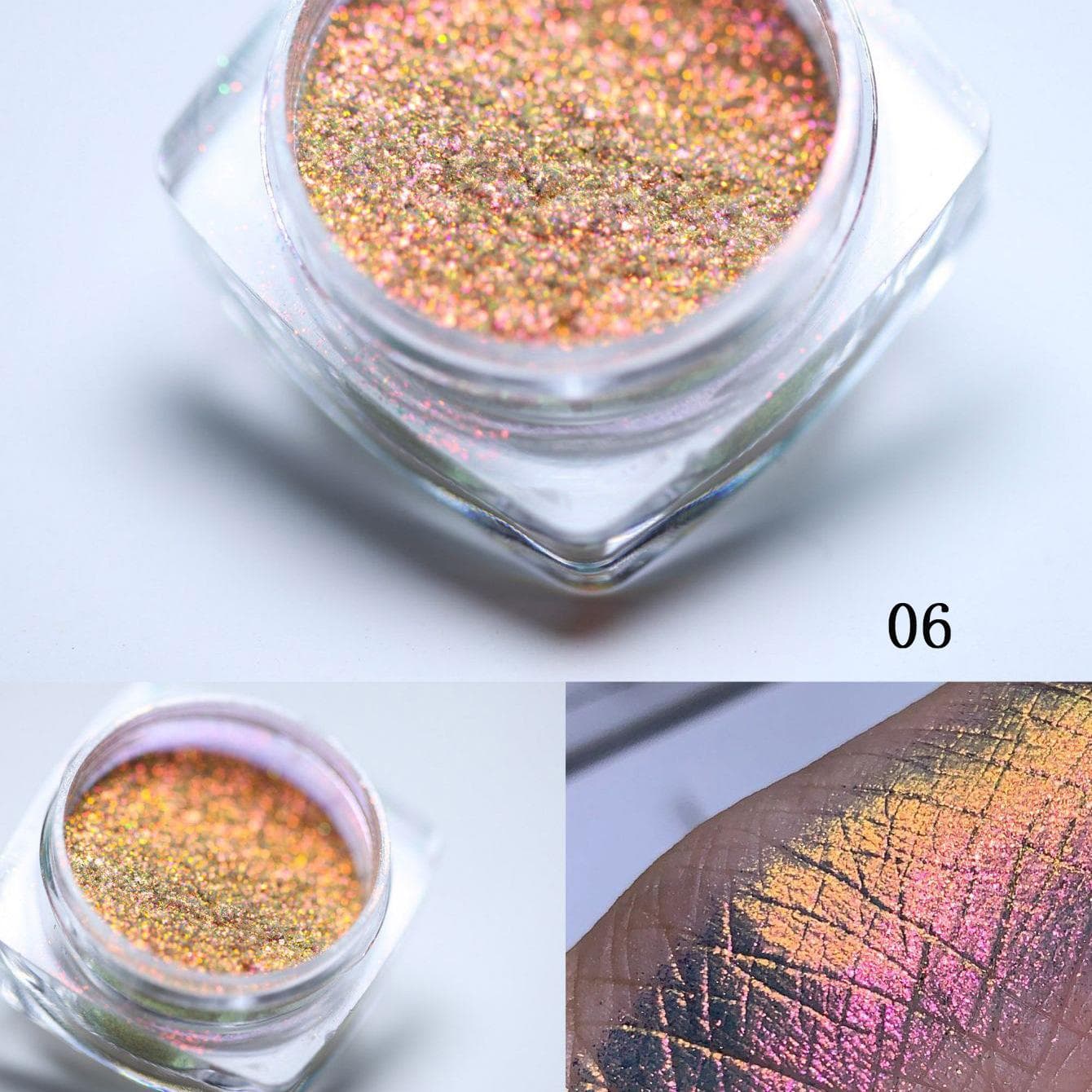 1pc Y2K Iridescent Nail Art Powder, Chameleon Glitter, Aurora Holographic Neon Sequins, Multi-Purpose Decorative Glitter Nails Powder