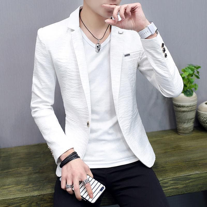 Men's Spring and Fall Light Suit Top Slim Thin Jacket S