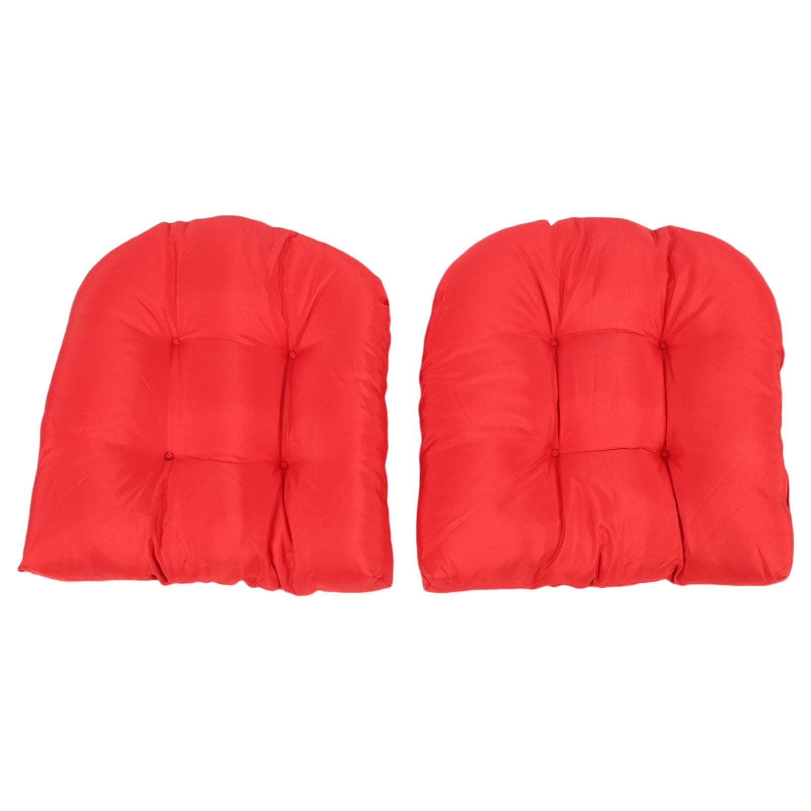 2pcs Outdoor Chair Cushions Tufted Patio Furniture Cushions Thick Outdoor Seat Cushion U Shaped red