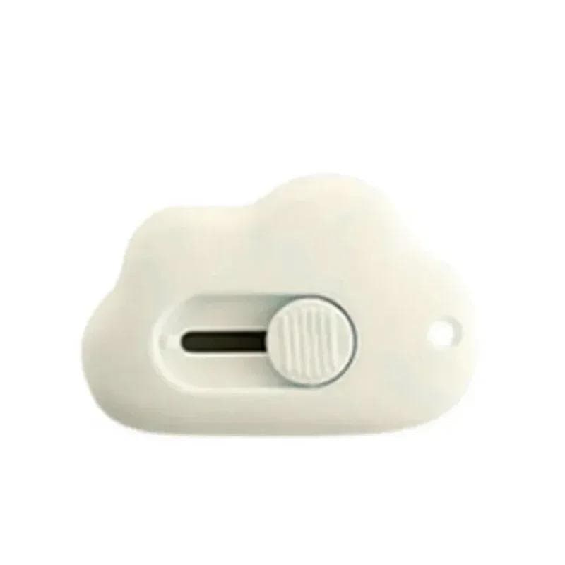 Cute Rabbit Cloud Color Mini Portable Utility Knife Paper Cutter Cutting Paper Razor Blade Office Stationery Cutting Supplies beige