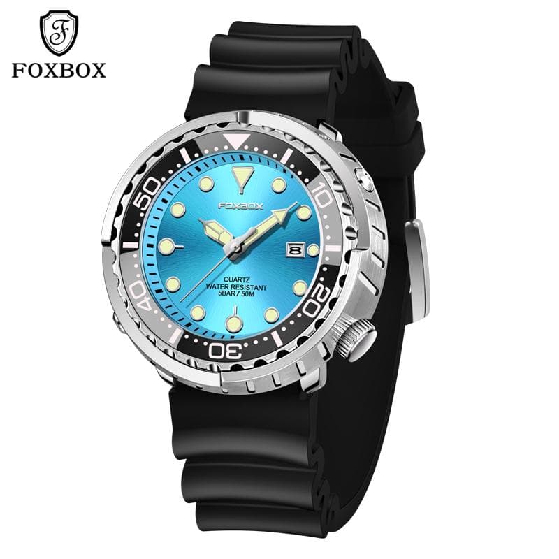 LIGE Men Watches 50M Waterproof Top Brand Luxury Business Fashion Man Quartz Wristwatch Sport Luminous Date Clocks Watch For Men blue/silver