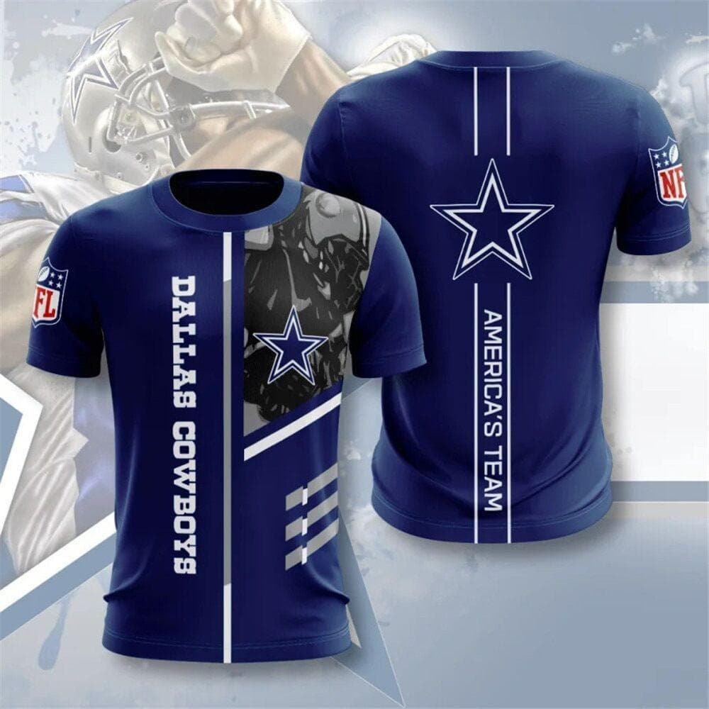 NFL Men's Football Shirt Sports Easy To Dry Short Sleeve 3D Digital Printed Team Needle Eye T-shirt M