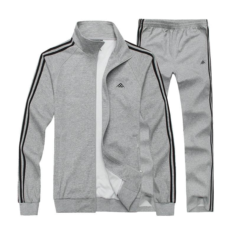 Men's Sportswear Plus Oversized Sports Suit Men's Two-piece Set L-8XL XXXXXL light grey