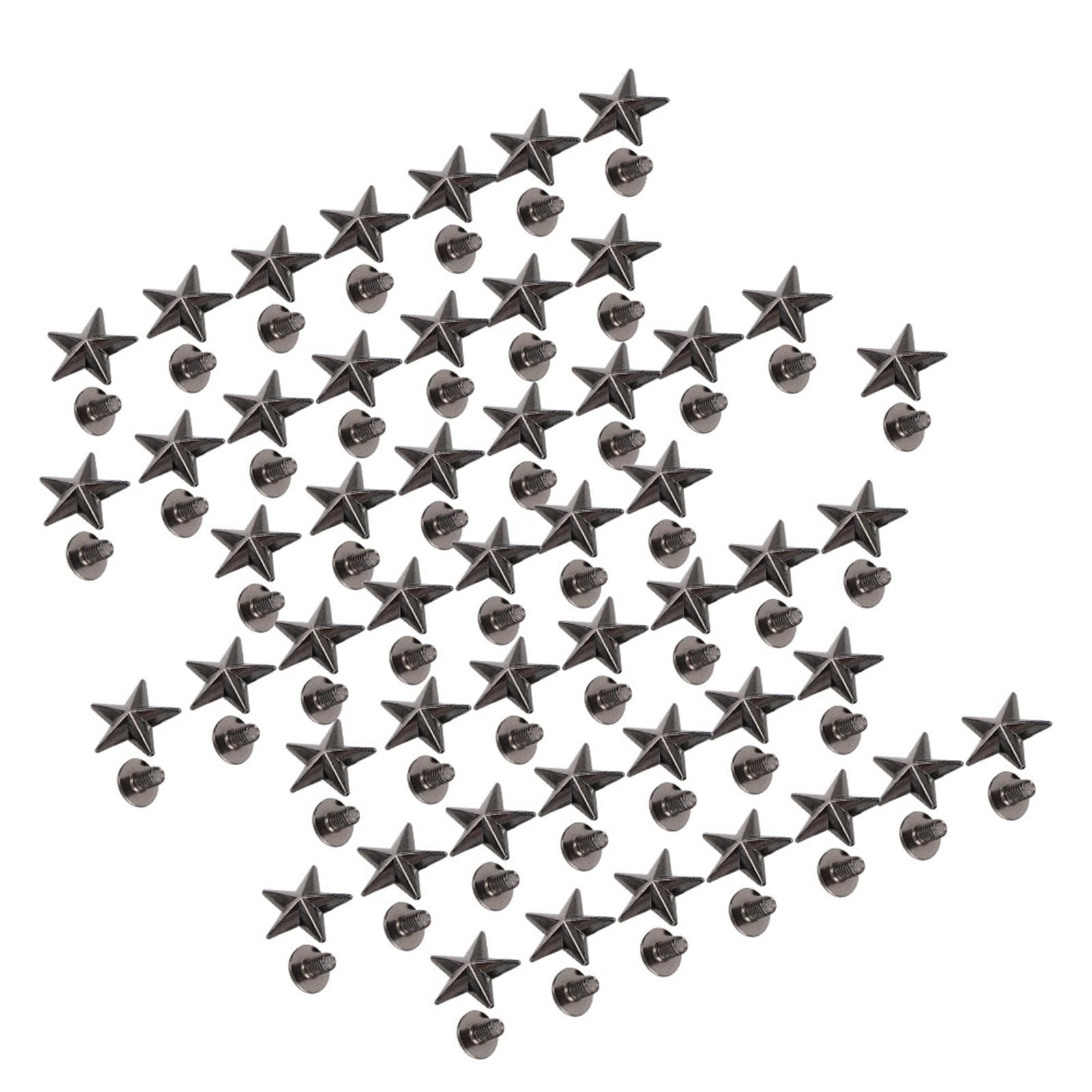 Star Shape Rivet Crafts Stud Button Zinc Alloy Rivet for Shoes Bags Clothing DecorationGun s Color