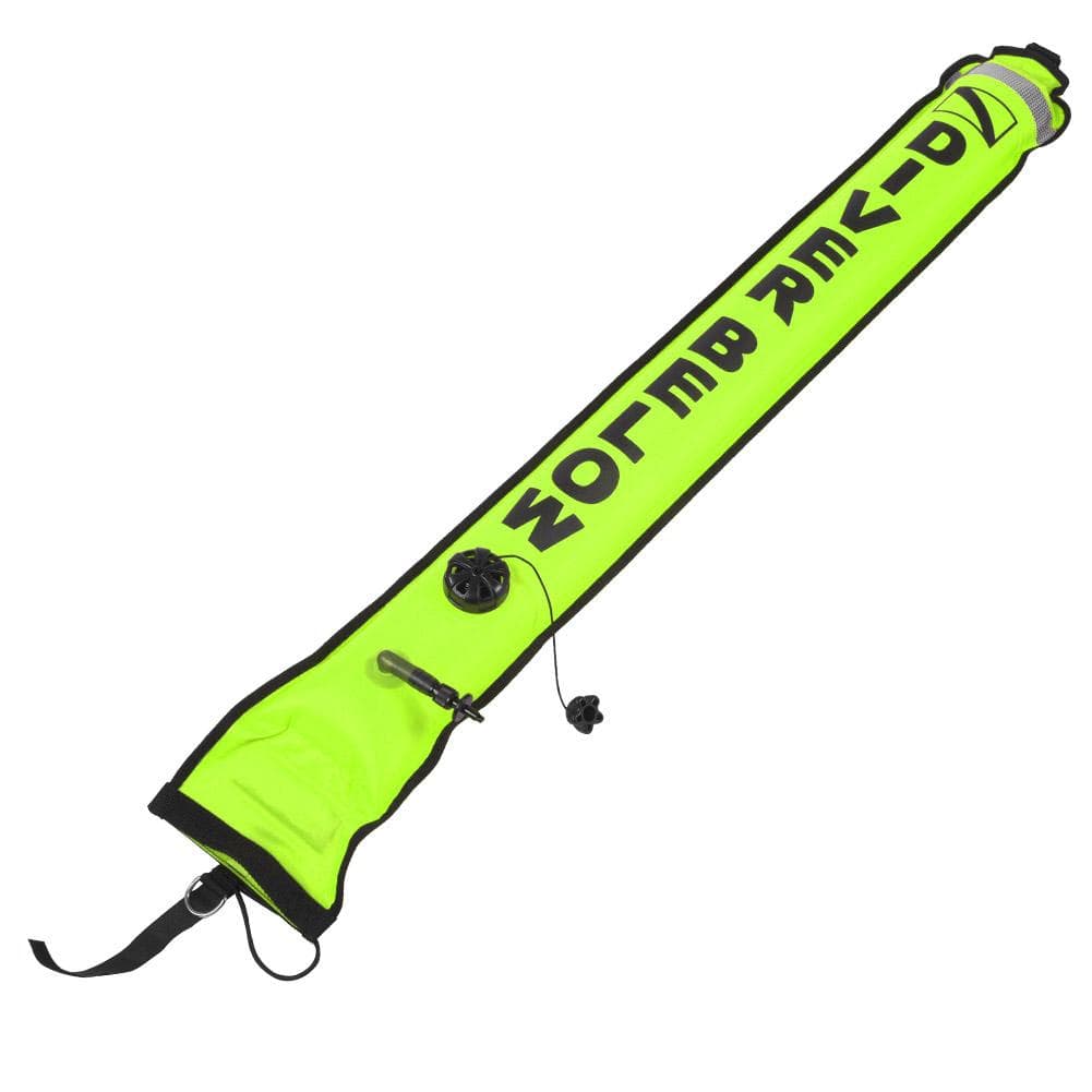 6FT High Visibility Inflatable Scuba Diving SMB Surface Signal Marker Buoy (Fluorescence Yello)