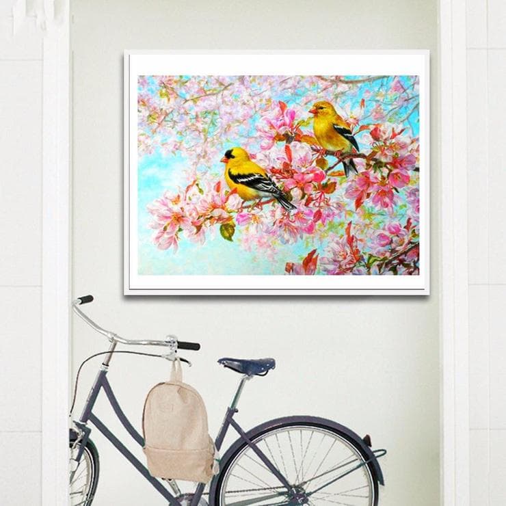 Diamond Embroidery Flower Birds Needlework Diamond Mosaic Cross Stitch Kits for Embroidery 20X30CM