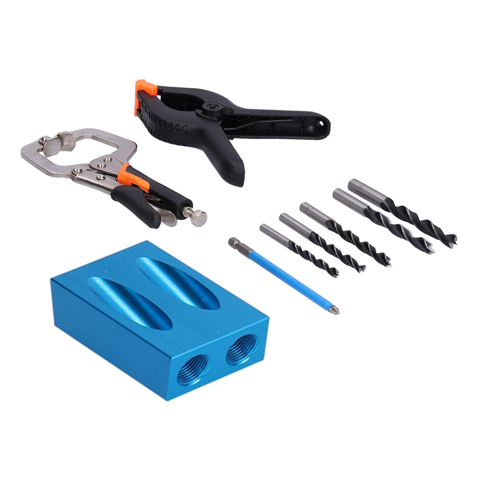 Oblique Hole Locator Aluminum Alloy Adjustable Positioning Drill Set for Wooden Furniture