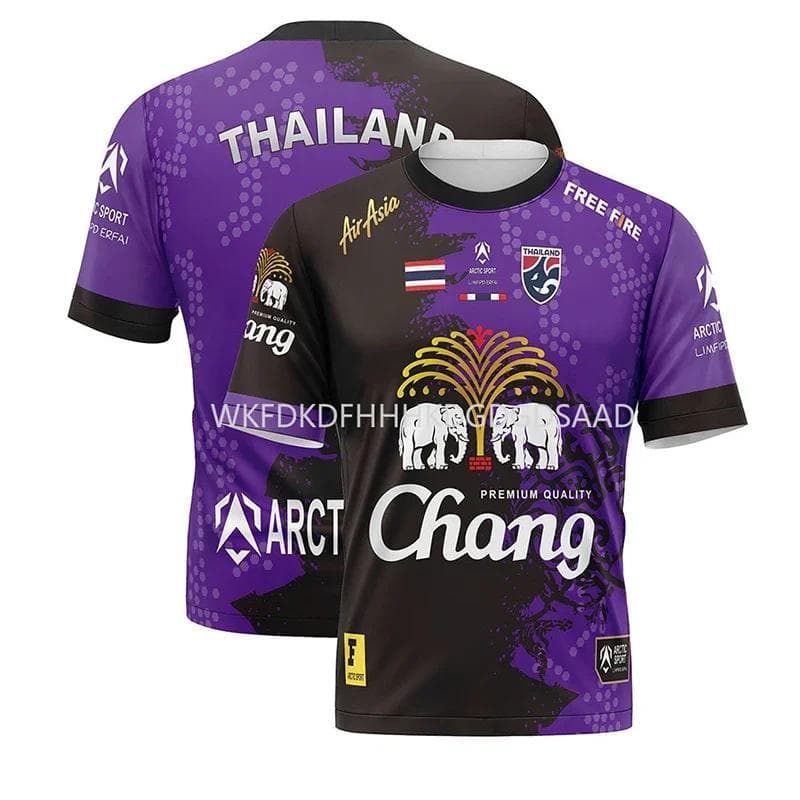 Hot Thailand Changze Unisex T-shirt 3D Printing Quick Drying Casual O Collar Short-sleeved Men's Plus-size Outdoor Sports Top XS red