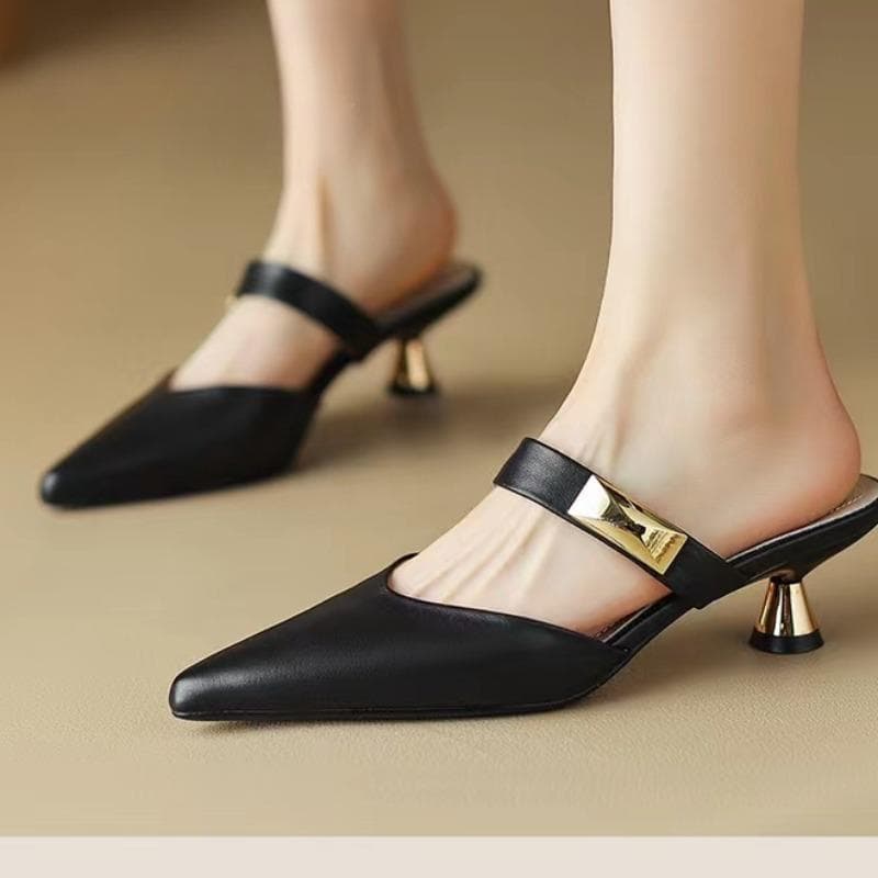 Womens Spring New Sexy Pointed PU Waterproof Womens Shoes Outdoor Leisure Comfortable Banquet Party Dress Women's High Heels 39