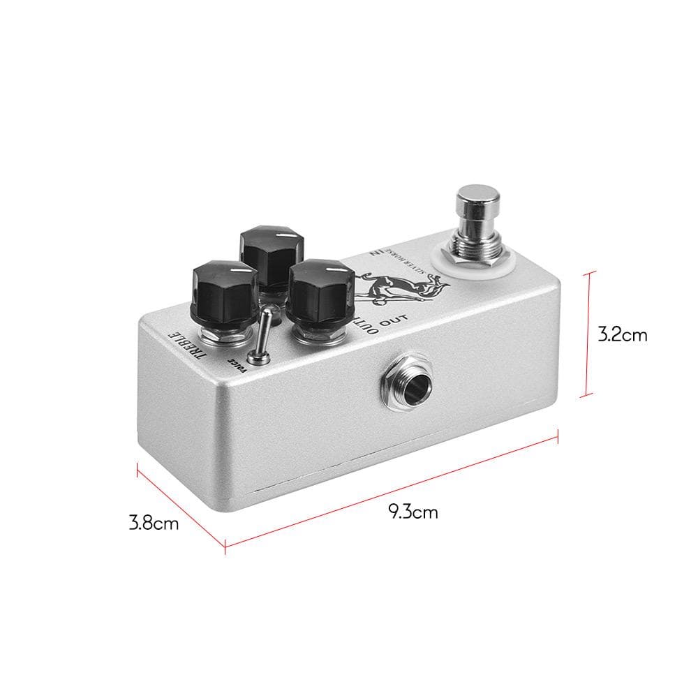 MOSKY Silver Horse Overdrive Boost Guitar Effect Pedal Full Metal Shell True Bypass