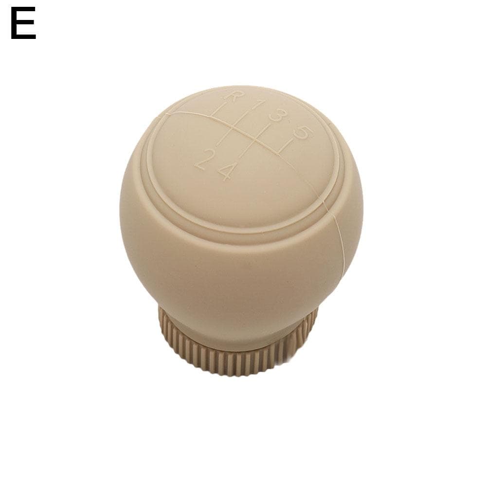 Silicone Car Gear Shift Knob Silicone Cover Protect Dustproof Nonslip Sleeve WaterProof Lev Z9L5 Beige-5 gear A