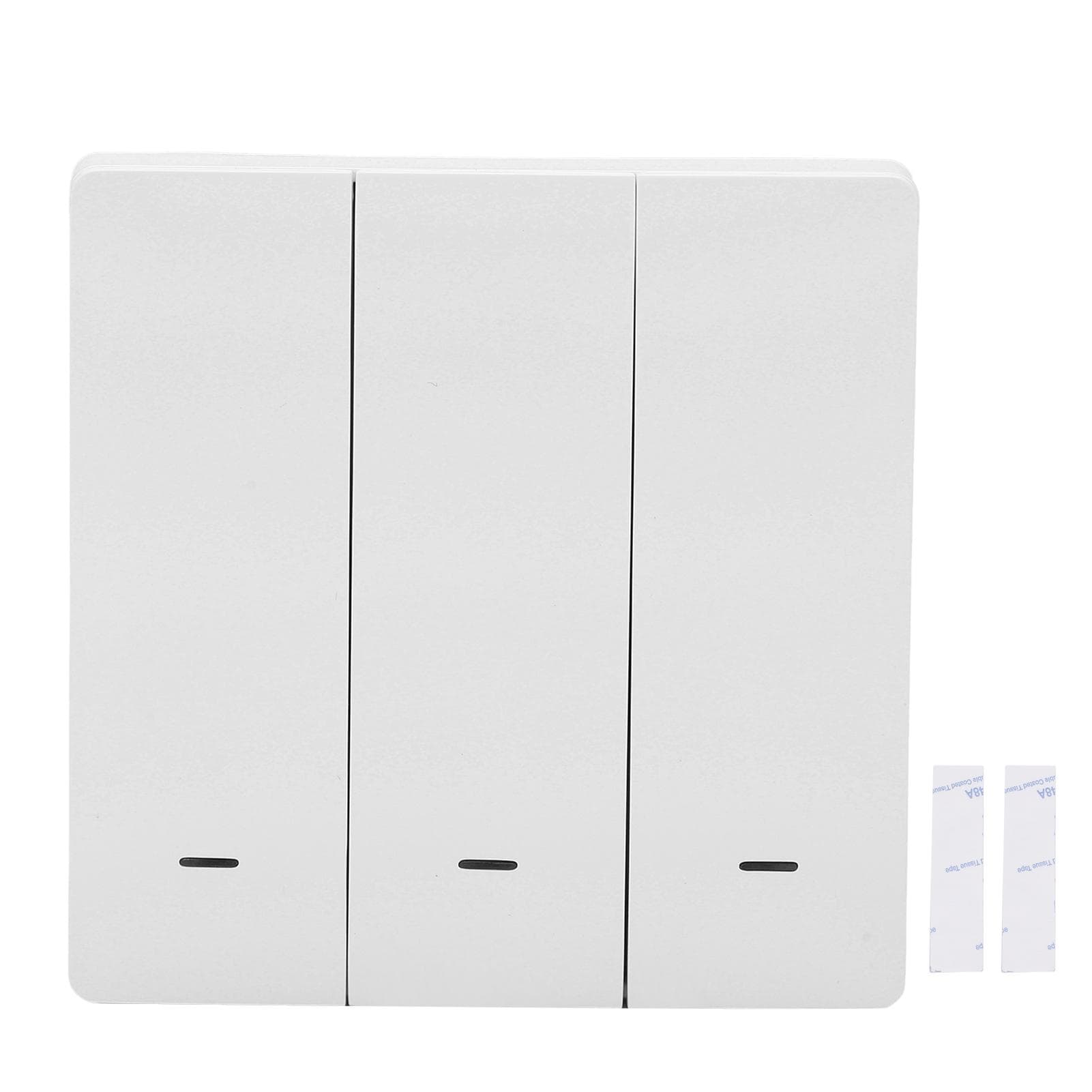 Wireless Button Switch 3 Gang Intelligent Scene Link Adhesive Type White High Temperature Resistant