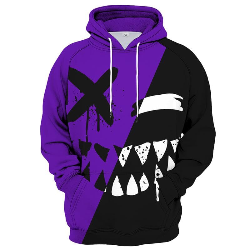 2023 Color Block Funny Smiling 3D Print Boys Casual Pullover Hooded Long Sleeve Sweatshirt For Spring Fall Kids Tops Outdoor 120