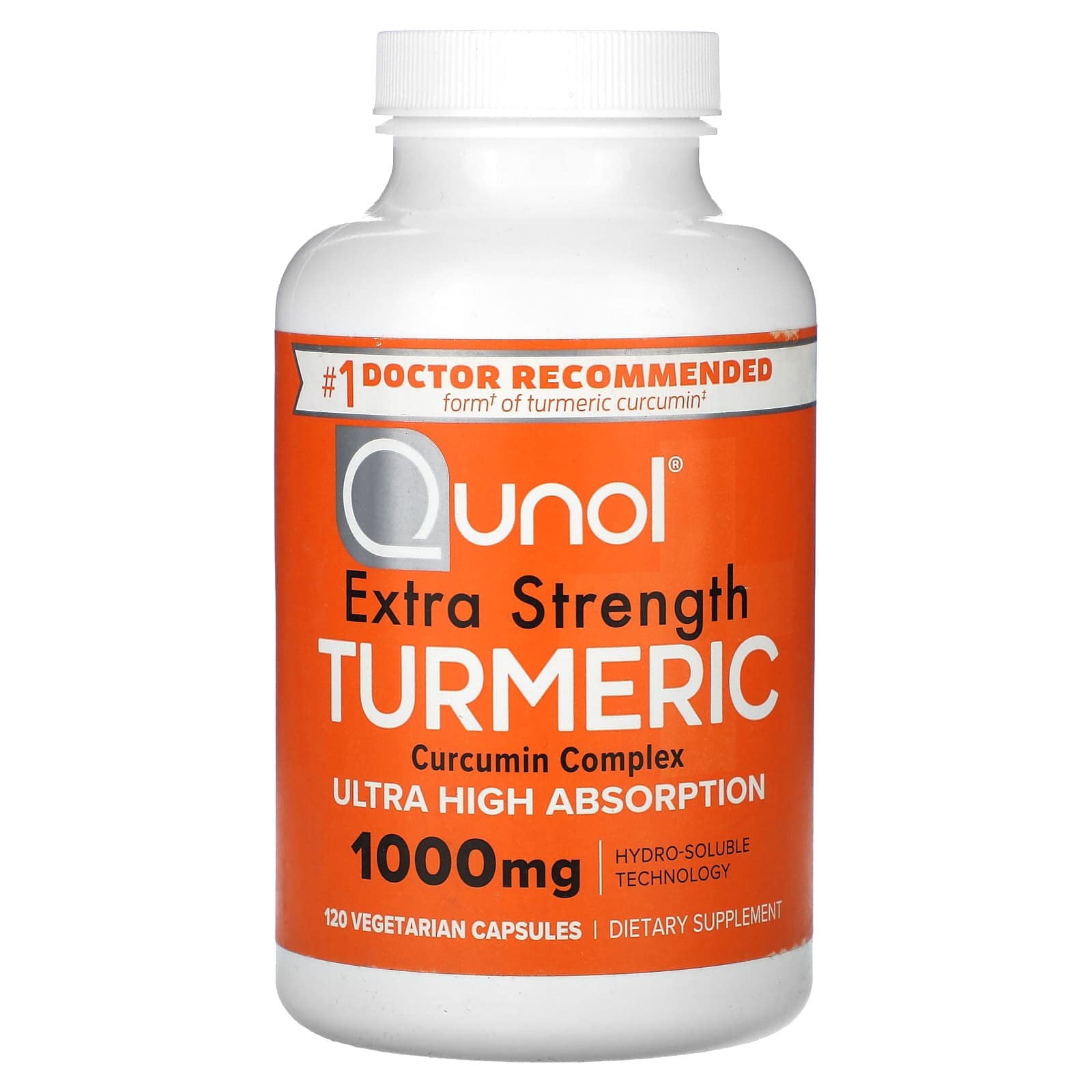 Qunol, Turmeric, Curcumin Complex, Extra Strength, 1,000 mg, 120 Veggie Capsules (500 mg per capsule)