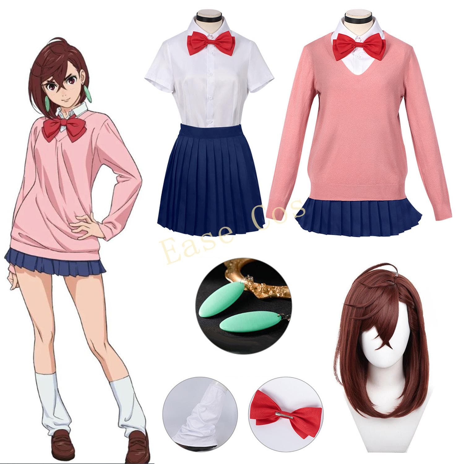 Momo Ayase Cosplay Costume Anime Dan Da Dan perruque Cos Costume écolière uniforme jupe tenues féminines M