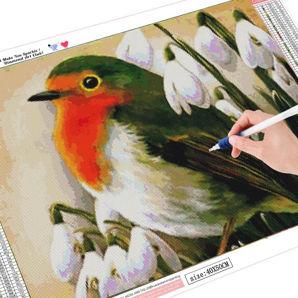 5D Diamond Painting Bird Diamond Mosaic Animal Full Round Diamond Embroidery Sale Picture 20X30
