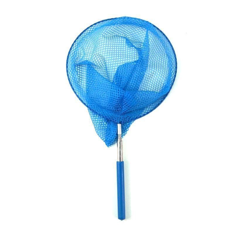 Children Retractable Summer Catch Toy Fishing Net Insect Butterfly Catcher Net Outdoor Water Playing Tool blue