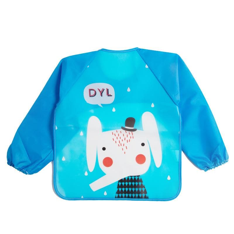 Waterproof Full Sleeve Bibs Children Apron Long Sleeve Feed Smock Bibs Kids Eating Breastplate Cloth
