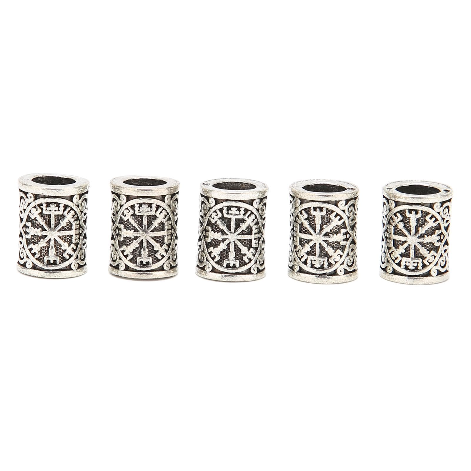 5pcs Hair Braiding Tube Beads Dreadlocks Beard Beads Hair Decoration Accessories for Hair Braiding