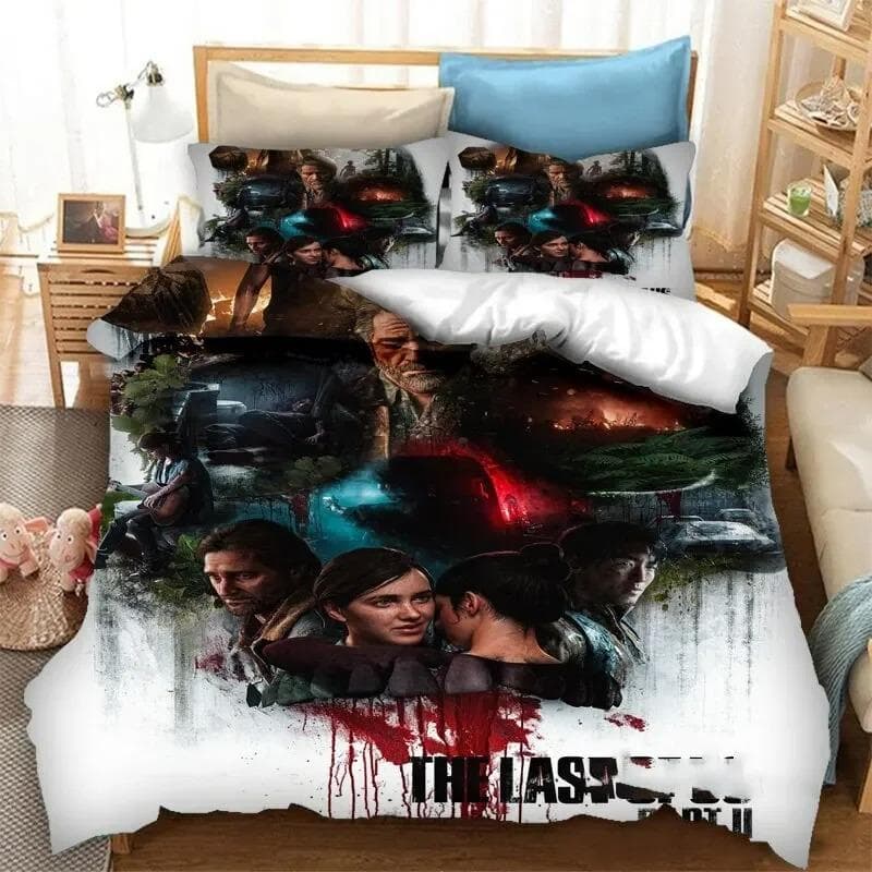 Game The Last of Us Part Bedding Set Duvet Cover Bedroom Comforter Covers Single Twin King Size Quilt Cover Home Textile 2/3PCS 135X200cm-2pcs